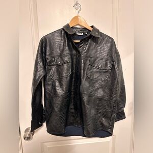 NOISY MAY McGuire Leather Shacket